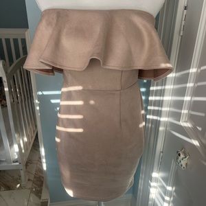 About Us cream strapless dress size S